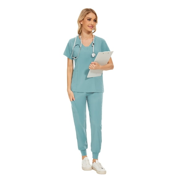 VIAOLI Scrubs for Women Set – Stretchy Scrubs top & Scrub Pants for Women Nurse Uniform, Multiple Colors, S–XXL