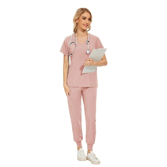 VIAOLI Scrubs for Women Set – Stretchy Scrubs top & Scrub Pants for Women Nurse Uniform, Multiple Colors, S–XXL
