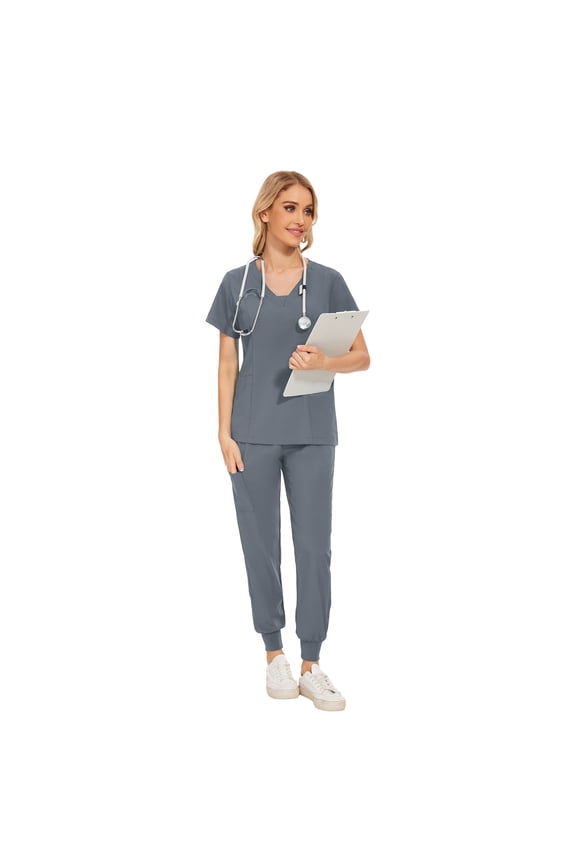 Scrubs for Women Set – Stretchy Scrubs top & Scrub Pants for Women Nurse Uniform, Multiple Colors, S–XXL