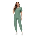 thumbnail image 1 of VIAOLI Women's Jogger Scrub Set -  Soft Stretch V-Neck Top & Elastic Waist Pants Uniform, 8 Colors, 1 of 6