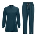 thumbnail image 1 of VIAOLI Women's Medical Scrub Set - Half-Zip Mid-Length Top with Drawstring Pants, for Nurse Uniform, Multiple Colors, 1 of 7