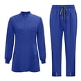 thumbnail image 1 of VIAOLI Women's Medical Scrub Set - Half-Zip Mid-Length Top with Drawstring Pants, for Nurse Uniform, Multiple Colors, 1 of 7