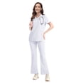 thumbnail image 1 of VIAOLI Women's Medical Scrubs Set - Quick Dry V-Neck Top with Pants, Multiple Pockets, Adjustable Drawstring, 10 colors, 1 of 6