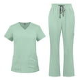 thumbnail image 1 of VIAOLI Women's Medical Scrubs Set - Quick Dry V-Neck Top with Pants, Multiple Pockets, Adjustable Drawstring, 10 colors, 1 of 6