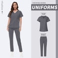 thumbnail image 1 of VIAOLI Women's Scrubs Set - Soft Stretch V-Neck Top & Elastic Waist Pants for Medical Professionals, 12 Colors, 1 of 6