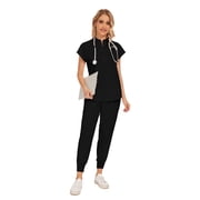 VIAOLI Athletic V-Neck Slim Fit Scrub Sets, Women's L