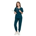 thumbnail image 1 of VIAOLI Women's Scrubs Set, Stretchy Medical Uniform with Pockets, Poly-Spandex for Nurse Uniform, S-XXL Multi Colors, 1 of 6