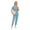thumbnail image 1 of VIAOLI Womens Scrub Set - V-Neck Top and Elastic Waist Jogger Pants for Nursing Workwear, Multiple Colors, Sizes S-XXL, 1 of 6
