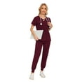 thumbnail image 1 of VIAOLI Womens Scrub Set - V-Neck Top and Elastic Waist Jogger Pants for Nursing Workwear, Multiple Colors, Sizes S-XXL, 1 of 6