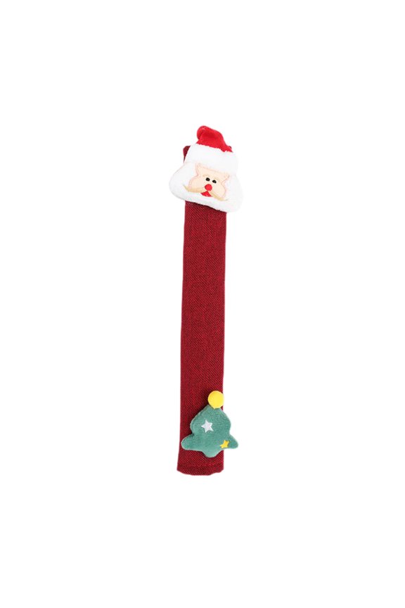 2 Pcs Christmas Decor Holiday Kitchen Handle Covers Festive Microwave Oven Grips Heat Resistants Protector Non Slide Fabric Sleeves For Refrigerator Decor Christmas Safety Office Decor