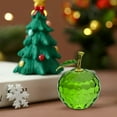 thumbnail image 1 of 2 Pcs Christmas Decor Christmas Crystal Faceted Apples Ornament Glass Apples Figurines Collectibles For Christmas Gifts And Christmas Home Decor Room Decor, 1 of 6