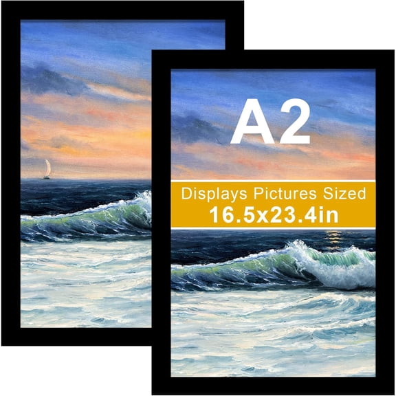 VIB 16.5x23.4 Frame in Black, Gallery Frame for Wall Mounting, 2 Pack