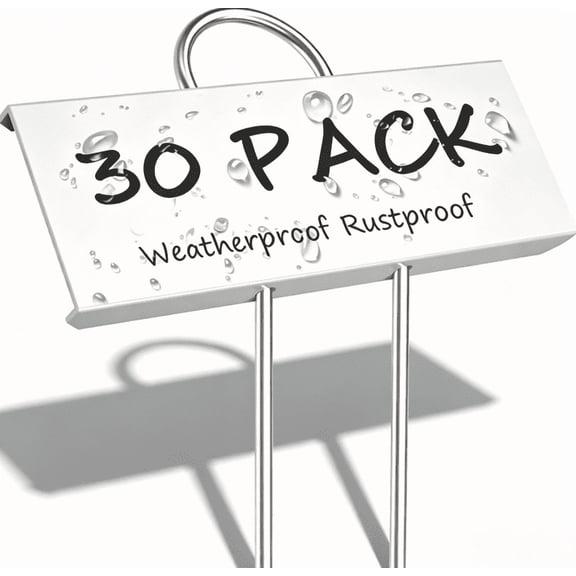 VIB 30-Pack Metal Plant Labels, 10.6" Garden Markers Reusable Nursery Tags for Vegetables Herb Flower Seed Greenhouse