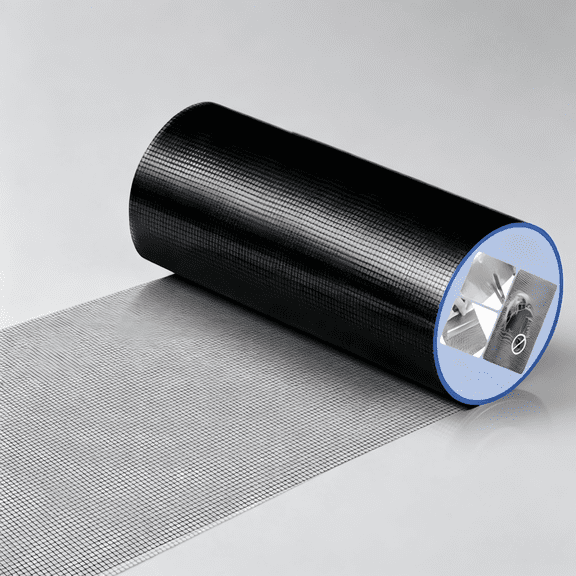 VIB Extra Wide Window Screen Tape Mesh Repair, 8 inch x 30 ft, Strong Adhesive Waterproof Fiberglass Screen Repair Kit Patch for Window Door Tears Holes (Black)