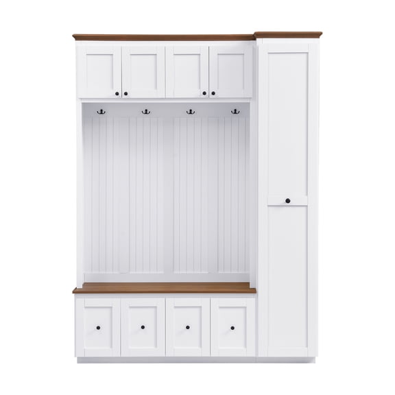 FunMay Hall Tree with Storage Bench 78.7 Inch Height