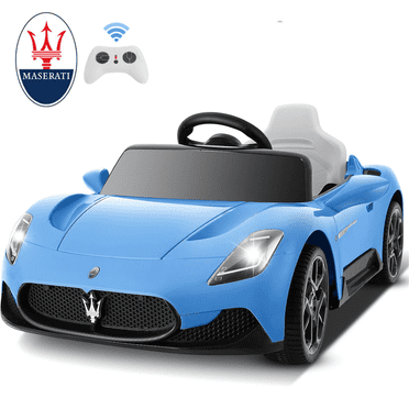 VIBESPARK 12V Kids Ride on Car Licensed Maserati Electric Vehicle for Kids Ages 3-6, Powered Ride on Toys with Remote Control, Soft Start, Safety Belt, LED Lights, Music, Blue
