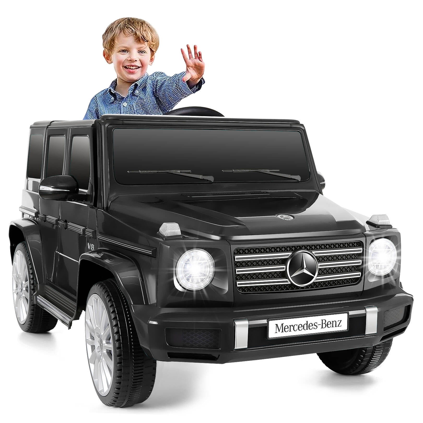 VIBESPARK 12V Licensed MercedesBenz G500 Kids Ride on Electric Car