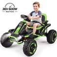 thumbnail image 1 of VIBESPARK 36V Ride on Toys for Big Kids Ages 6-12, 600W Ride on Cars up to 5.9 mph, Powerful 4 Wheeler Quad, Ride on ATV W/ Adjustable Seat, Ball-bearing Design, Power Display, Light Control, Green, 1 of 15