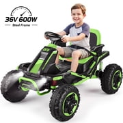 VIBESPARK 36V Ride on Toys for Big Kids Ages 6-12, 600W Ride on Cars up to 5.9 mph, Powerful 4 Wheeler Quad, Ride on ATV W/ Adjustable Seat, Ball-bearing Design