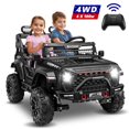 thumbnail image 1 of VIBESPARK 24 Volt Electric Car for Boys & Girls Ages 3-8 Years, 9Ah Battery Powered Truck, 4*100W Power Cars Wheels w/ Bluetooth, Music, Spring Suspension, Seat Belt, Max 5mph, Black, 1 of 9