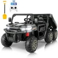thumbnail image 1 of VIBESPARK 24V 2-Seater Ride on Toys with Remote Control, 6 Wheeler Ride on UTV, 4WD Electric Dump Truck, Motorized Riding Toys w/ Bluetooth, MP3, Music, Battery Display, Suspension, Shovel, 5MPH, 1 of 12