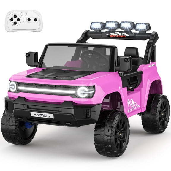 VIBESPARK 24 Volt Ride on Toys, 2-Seater Ride on Cars with Remote Control, 2WD/4WD Switchable Electric Car for Kids w/ Bluetooth, 800W Power Car Wheels, Music, MP3, Suspension, Pink