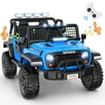 thumbnail image 1 of VIBESPARK 24V 2-Seater XL Ride on Toys with Remote Control for Toddlers, 7AH Battery Powered Ride on Electric Truck Car for Kids w/ Bluetooth, FM Radio, Colored Lights, MP3, Spring Suspension, Blue, 1 of 6