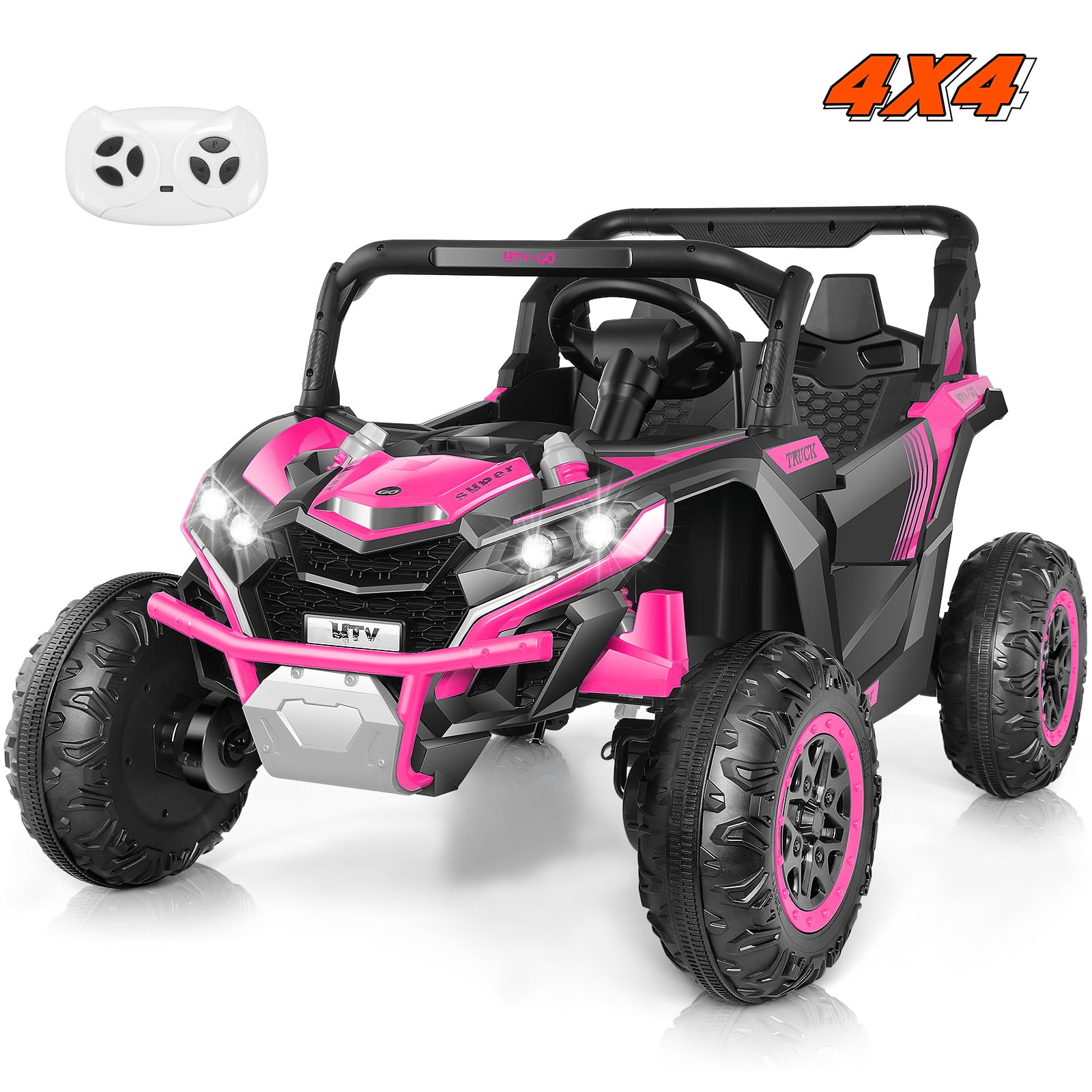 24V Pink Dual Seat Off-Road UTV with Remote Control