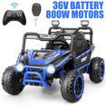 thumbnail image 1 of VIBESPARK 36V Ride on Toys for Big Kids with Power Display, 4WD 800W Key Start Metal Frame UTV, 7AH Powered Power Cars Wheels w/ Bluetooth, Spring Suspension, EVA Tires, Ages 3-8, Max 7.5 MPH, Blue, 1 of 6