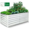 thumbnail image 1 of VIBESPARK 6ftx3ftx2ft Galvanized Raised Garden Bed Kits 6ftx3ftx2ft Large Metal Planter Boxes for Outdoor Vegetable Gardening, 1 of 11