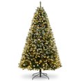 VIBESPARK 7.5FT PreLit PreDecorated Christmas Tree, Artificial
