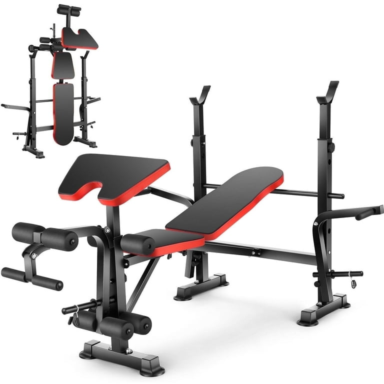 VIBESPARK Adjustable Weight Bench 600lbs, 6-in-1 Workout Bench