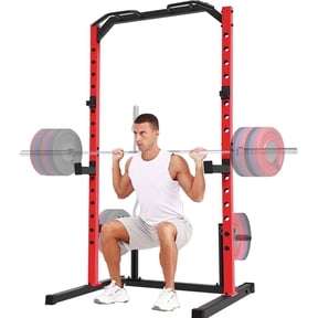 VIBESPARK Power Rack Cage for Home Gym, Multi-Function 800 LBS Capacity Adjustable Squat Rack with Pull-Up Bar & J-Hooks, Bench Press Rack, Fitness Equipment