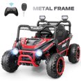 thumbnail image 1 of VIBESPARK XXL 24V Ride on Toys for Big Kids Ages 3-8, Key Start Metal Frame UTV with Power Display, 7AH Ride on Cars w/ 150W Motors, Bluetooth, Volume Knob, Safety Belt, Max 5mph, Black, 1 of 8