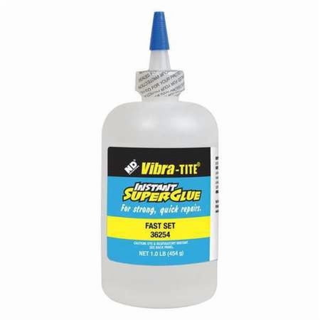 VIBRA-TITE 36254 Instant Adhesive,Clear,Bottle,1 lb.