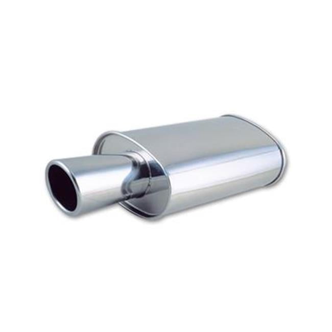 VIBRANT 1046 2.5 In. Oval Exhaust Muffler - Silver