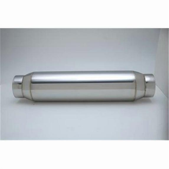 VIBRANT 1790 3.5 In. Stainless Steel Exhaust Resonator - Silver