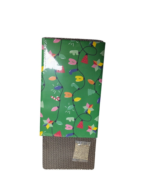 Vibrant Life Holiday Fa La La Paper Bag with Cat Scratcher and Catnip, Multicolor, 11.75" x 17" x 7.25"