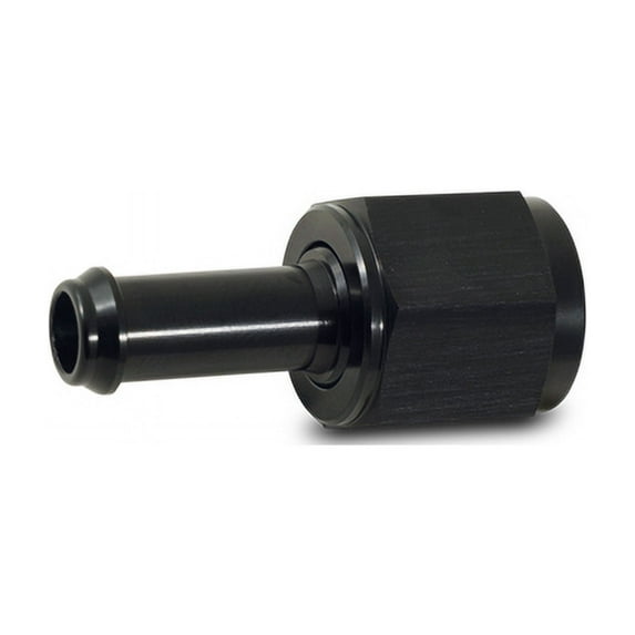Vibrant 11216 Adapter Fitting - Straight - 6 AN Female Swivel to 3/8 in Hose Barb - Black Anodized Aluminum