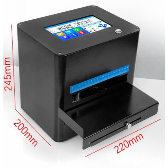 VICESIM Inkjet Coding Machine with 42ml Fast Dry Ink Cartridge 7-Inch Touch Screen Date Printer for Metal Plastic Cardboard Boxes and Labels