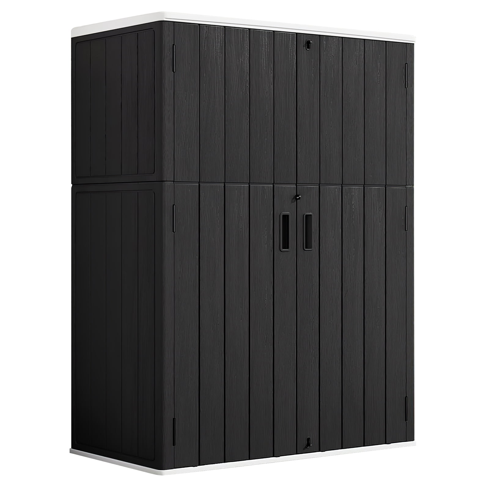 VICESIM Vertical Plastic Outdoor Storage Cabinet With Floor Waterproof ...
