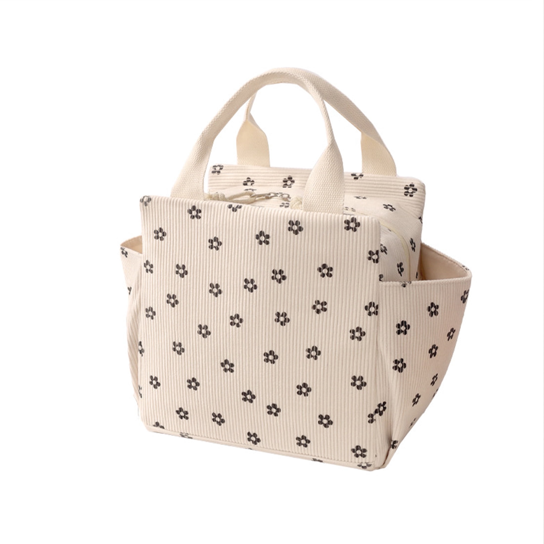 VICHVVY 12L Lunch Bag for Women Cute Corduroy Lunch Tote Bags Reusable ...