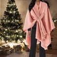thumbnail image 1 of VICHVVY Women's Shawl tassel button Autumn and winter Fashion Soft Warm Long Large Scarves for Gifts For Ladies Pink, 1 of 6