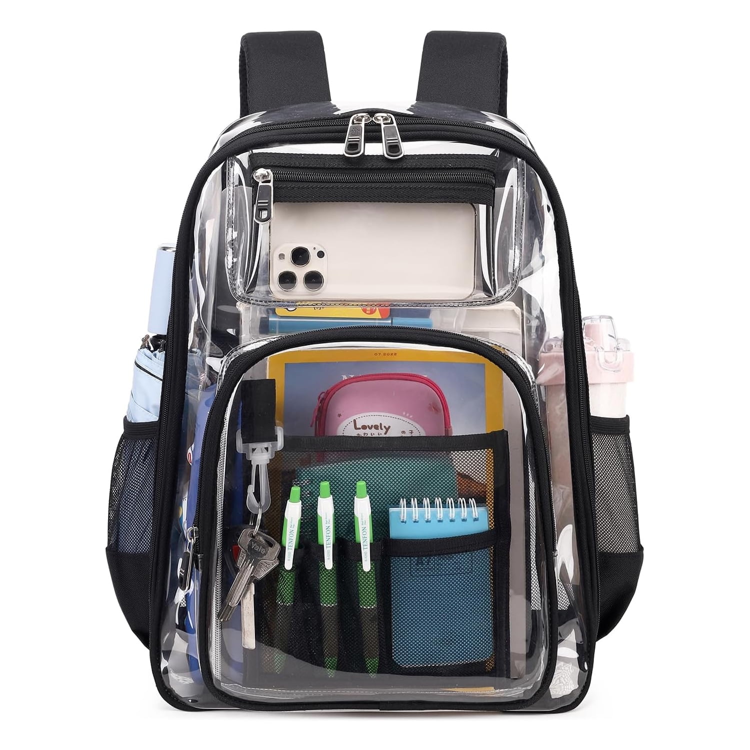 VICHYIE Clear Backpack for School Stadium Heavy Duty PVC Transparent ...