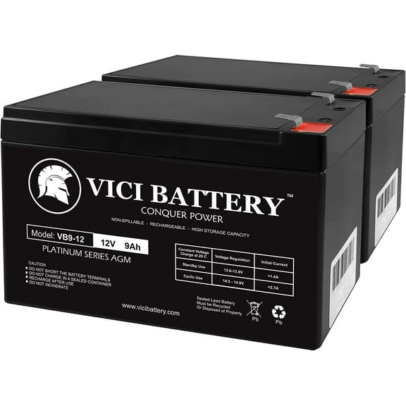 VICI Battery 12V 9Ah SLA Battery Replacement for Acorn Stairlift - 2 Pack Brand Product