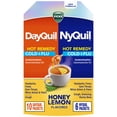 thumbnail interactive-video image 1 of Vicks DayQuil and NyQuil Hot Remedy Cold & Flu Powder, Cold Medicine for Adults, 16 Count, 1 of 11