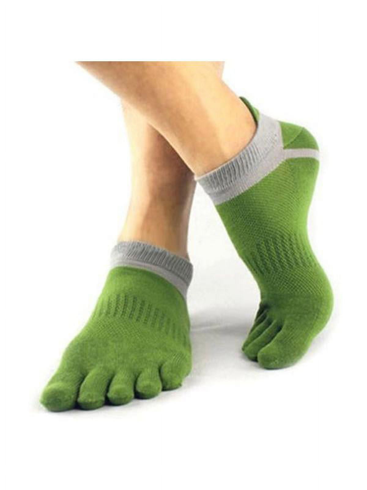 VICOODA Men's Cotton 5 Finger Toe Socks Running No Show Breathable Short  Sport Sock