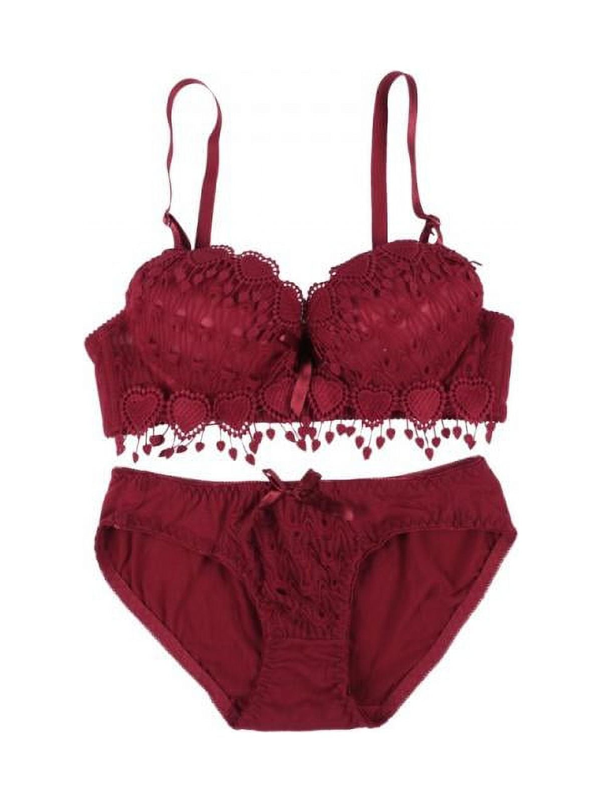 VICOODA Women's 2 Piece Lingerie Set for Honeymoon Boudoir Top Bra Pants  Underwear Set Lace Flowers Racy Sleepwear Set