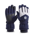 thumbnail image 1 of VICT POPU Winter ski gloves, super warm ski gloves, touch screen waterproof travel gloves, winter outdoor sports，Dark blue，Men's, 1 of 6