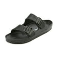 thumbnail image 1 of VICT POPU Womens Sandals Adjustable Double Buckle Strap Waterproof EVA Flat Slides，Sizes 6-11, 1 of 6